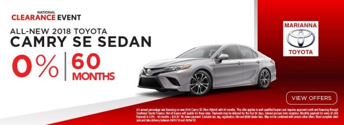 Toyota Camry Lease Special in Marianna Florida