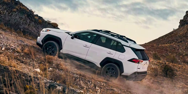 2024 Toyota RAV4 Driving Up A Hill Offroad